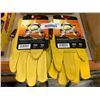 Image 2 : Watson Gloves Range Rider Style 577 Small/Medium Yellow Deerskin Gloves 2 Pairs