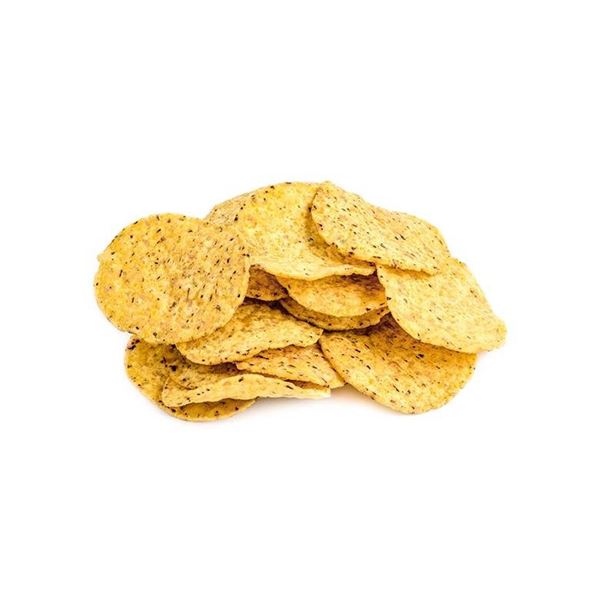 Case Lot of Tortilla Chips Round Yellow Salted, 12 x 454 g