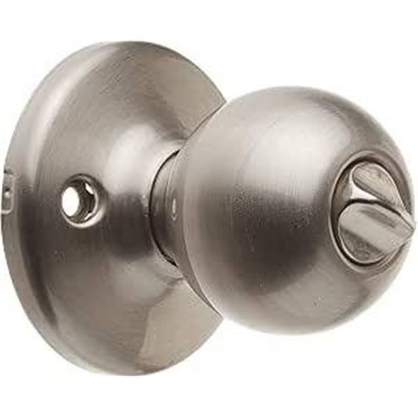 LOT OF 6 Weiser Safe Lock Bed and Bath Door Knobs Silver