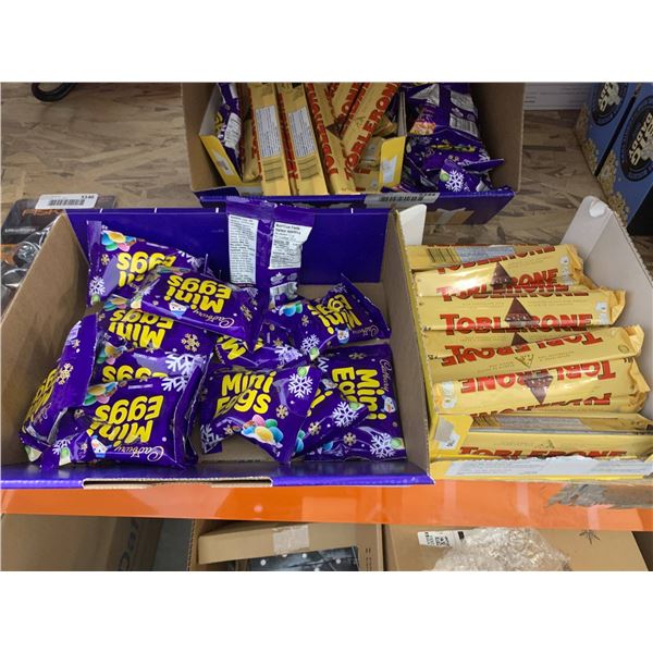 Mix Lot of Cadbury Mini Eggs and Toblerone Chocolate Bars