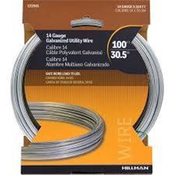 14 Gauge Galvanized Utility Wire 100 Ft Roll LOT OF 5