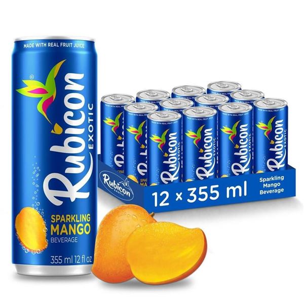 Rubicon Exotic Sparkling Mango Drink, 12 Cans (355 mL Each)