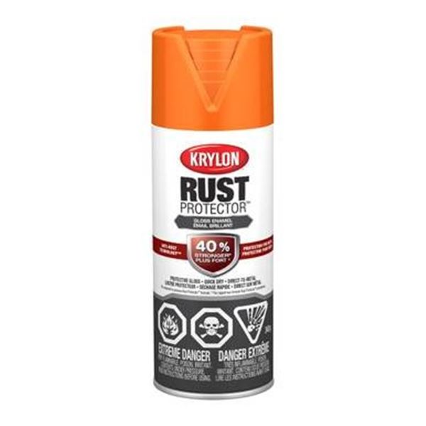 Krylon Rust Protector Spray Paint Gloss Enamel Finish 6 x 340g