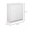 Image 1 : White Two-Door Storage Cabinet with Adjustable Shelves