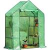 Image 1 : Walk-In Greenhouse with PE Cover and Zipper Access Panel