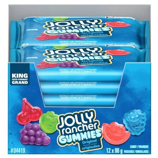 LOT OF 2 Jolly Rancher Gummies Candy Packs, 12 x 96g Each