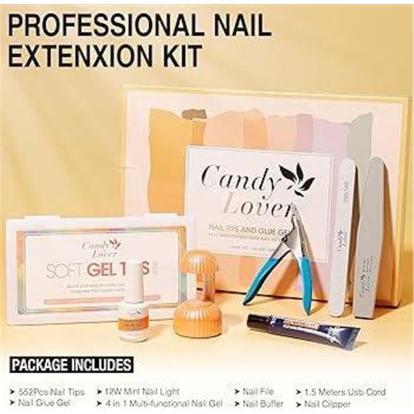 Candy Lover Nail Tips And Glue Gel Kit – Set of 3
