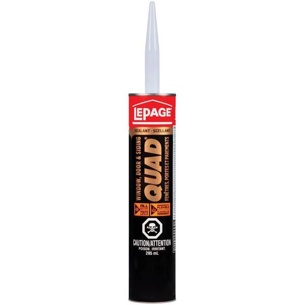 6 Lepage Quad Sealant 295ml Tubes for Window, Door, and Siding