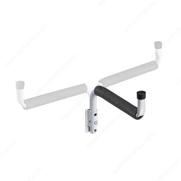 4 Ward Swivel Arm Hangers with Foam Grip, White