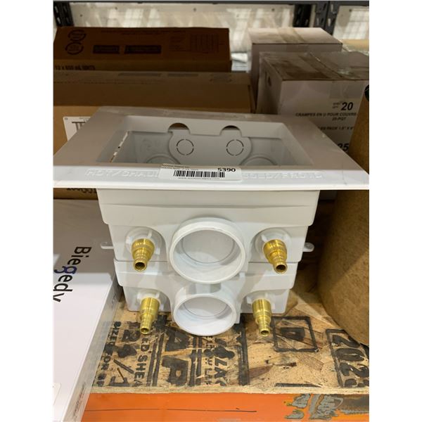 Water Supply Outlet Box with Brass Fittings for Hot and Cold Connections