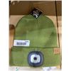 Image 1 : Green Beanie Hat With LED Light And USB Rechargeable Feature