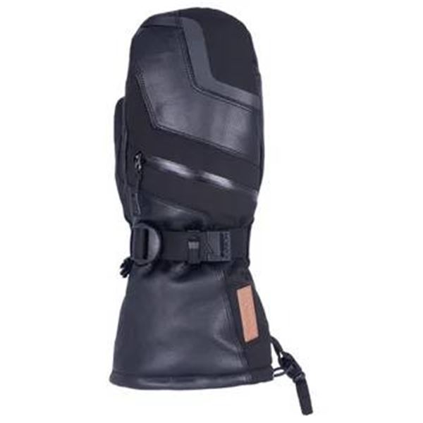Karbon Mittens with Leather Accents and Adjustable Straps