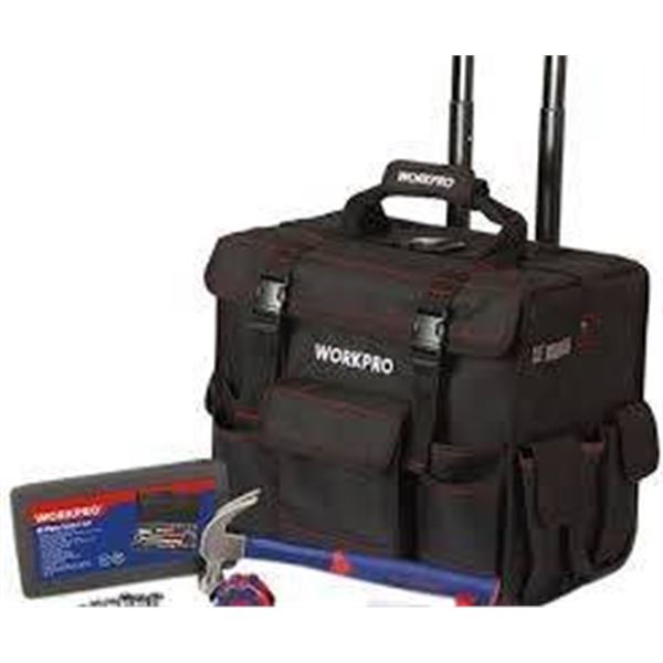 Workpro 87-Piece Tool Set with Rolling Tool Bag, Model W009029