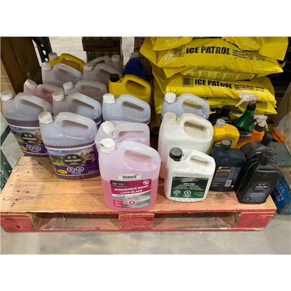 MIXED Automotive Fluids and Cleaners in Assorted Containers