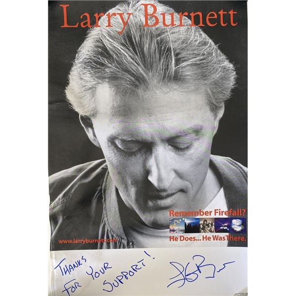 Larry Burnett signed poster