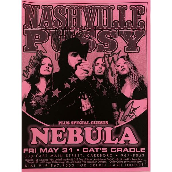 Nashville Pussy signed concert flyer