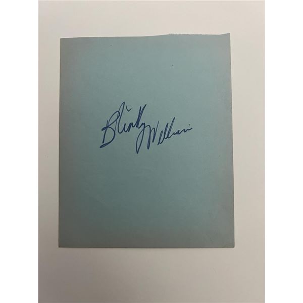 Blinky Williams original signature