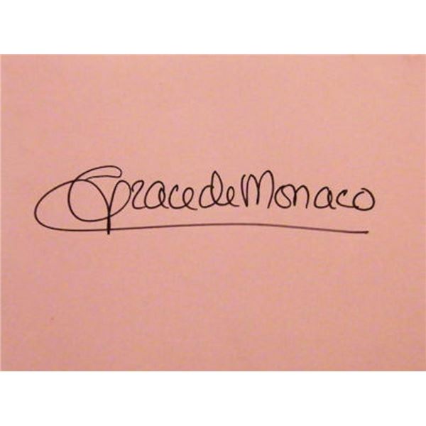 Princess Grace DeMonaco signature slip