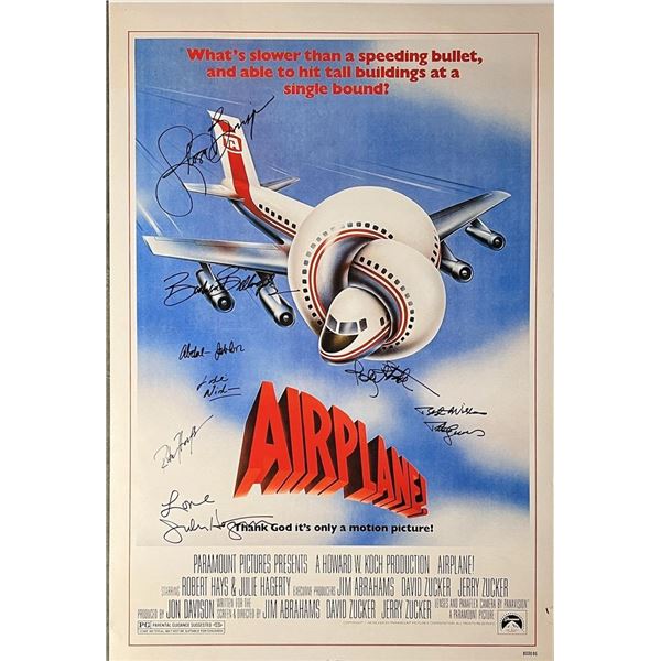 Airplane cast signed movie poster