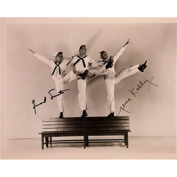 Gene Kelly and Frank Sinatra signed movie still photo