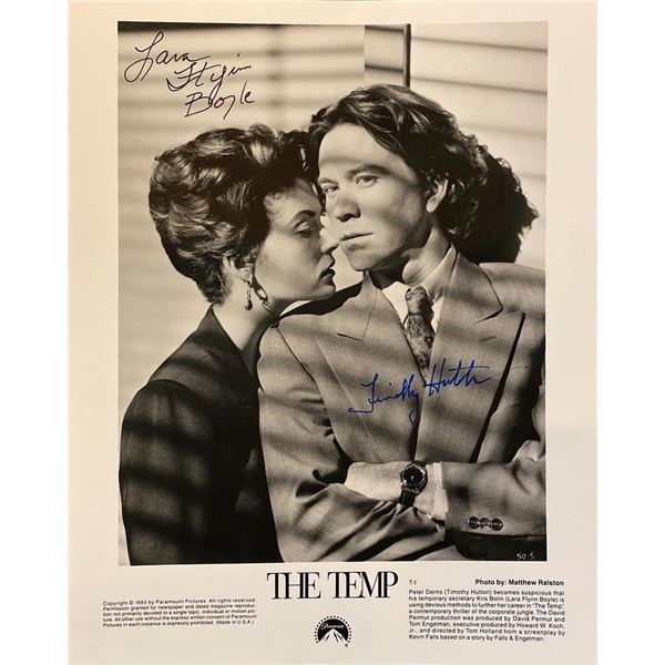 The Temp Lara Flynn Boyle and Timothy Hutton signed movie photo