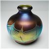 Image 1 : Tiffany Studios Favrile Iridescent Glass Vase w/ Etched L.C.T. Signature