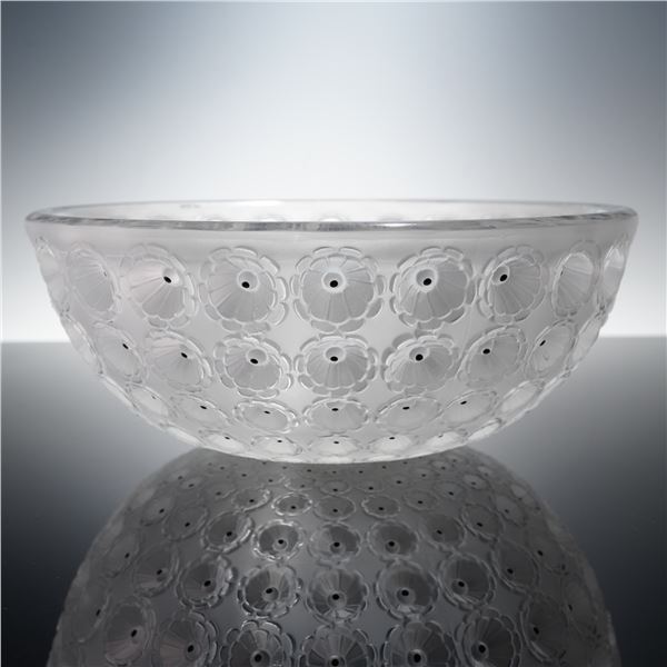 Lalique Crystal Anemone Centerpiece Bowl