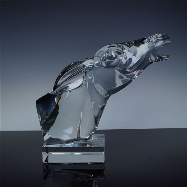 Baccarat Crystal Rare Biche (Deer) Head Sculpture