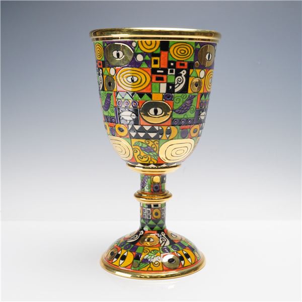 Dennis Chinaworks Sally Tuffin Klimt Chalice Vase, Ltd Edition