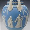 Image 4 : Wedgwood Jasperware Light Blue Vase and Cover, Apollo and The Nine Muses
