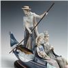 Image 5 : Lladro Porcelain Figurine with Base, In The Gondola with Base 1001350