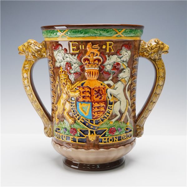 Royal Doulton Prototype Loving Cup, Elizabeth II Silver Jubilee