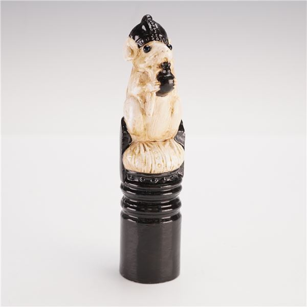Doulton Lambeth by George Tinworth Mouse Chess Piece, Black King