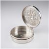 Image 4 : 925 Silver Hand Chased Pill Box with Golf Scene on the Cover