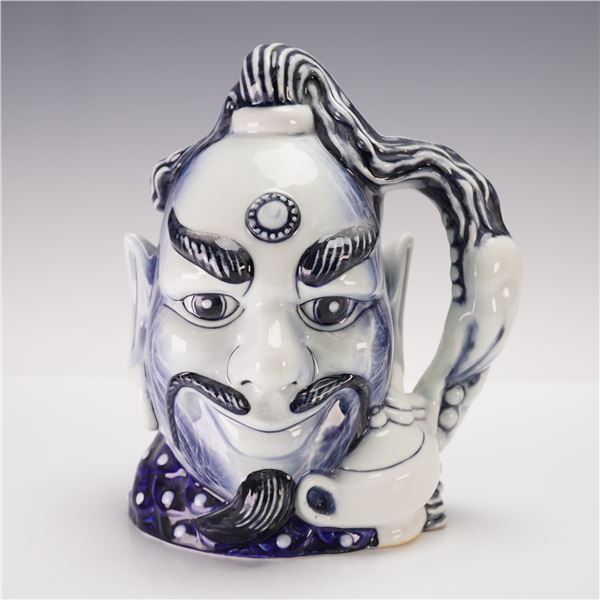 Royal Doulton Prototype Colorway Blue Flambe Character Jug, Aladdin's Genie