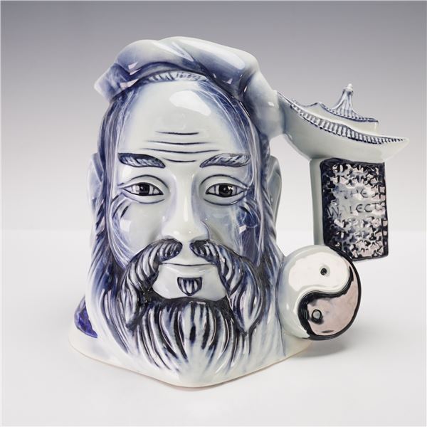 Royal Doulton Factory Proof Blue Flambe Colorway Character Jug, Confucius