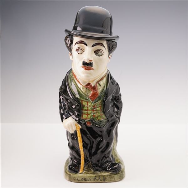 Royal Doulton Lidded Toby Jug, Charlie Chaplin with Bowler Hat Lid