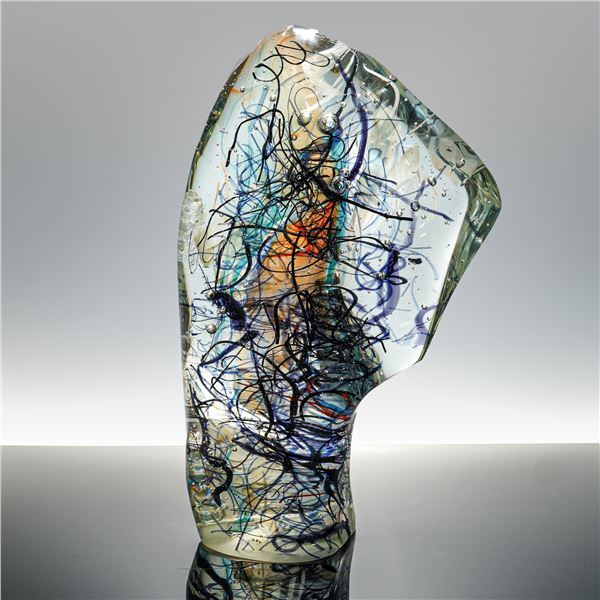 David Ruth Contemporary Cast Glass Sculpture, Menkar (Cetus), Signed