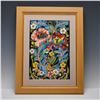 Image 1 : Moorcroft Pottery by Rachel Bishop Framed Plaque, Flower