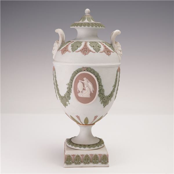 Wedgwood Tri-Color Jasperware Covered Urn