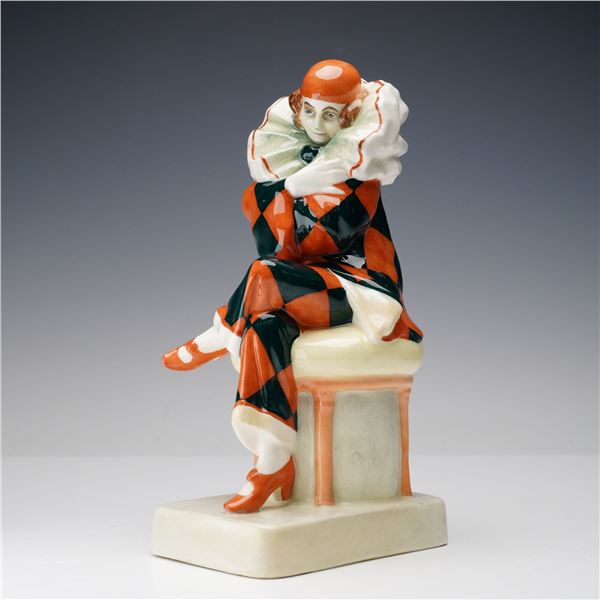 Goldscheider by Rudolf Podany Colorway Figurine, Seated Pierrette 5050