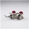 Image 1 : 2pc Miniature Elephant Sterling Silver Pin Cushions