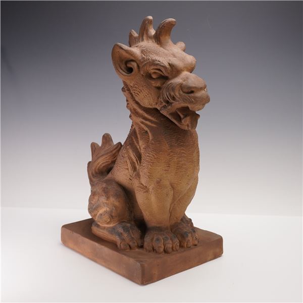 Doulton Lambeth by Edith Green Stoneware Griffin Sculpture