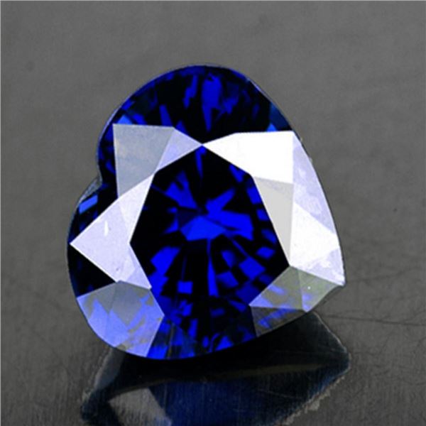 Natural Intense Royal Blue Heart Sapphire [Flawless-VVS]