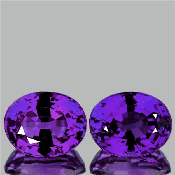 Natural Oval Purple Sapphire Pair(Flawless-VVS)