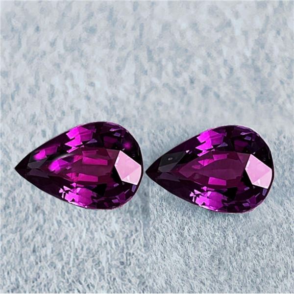 Natural Purple Mozambique Sapphire Pair{Flawless-VVS}