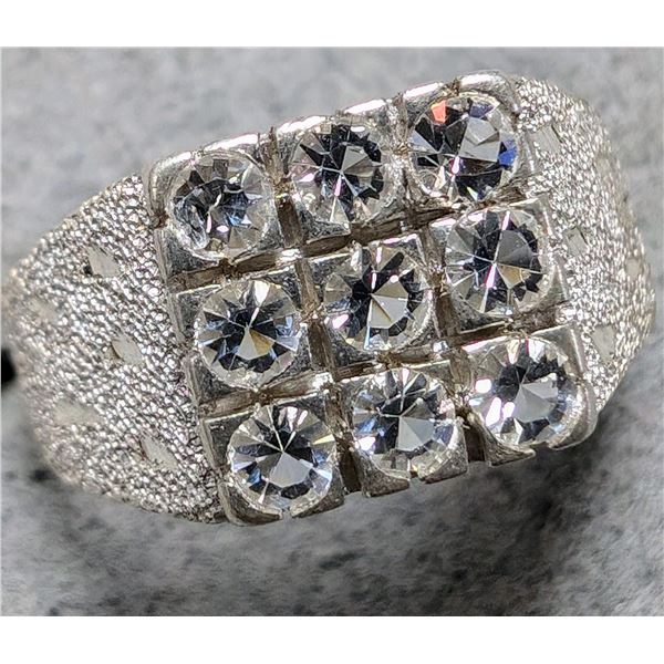 $60, SILVER(APP 3g), CZ RING, retail value $60