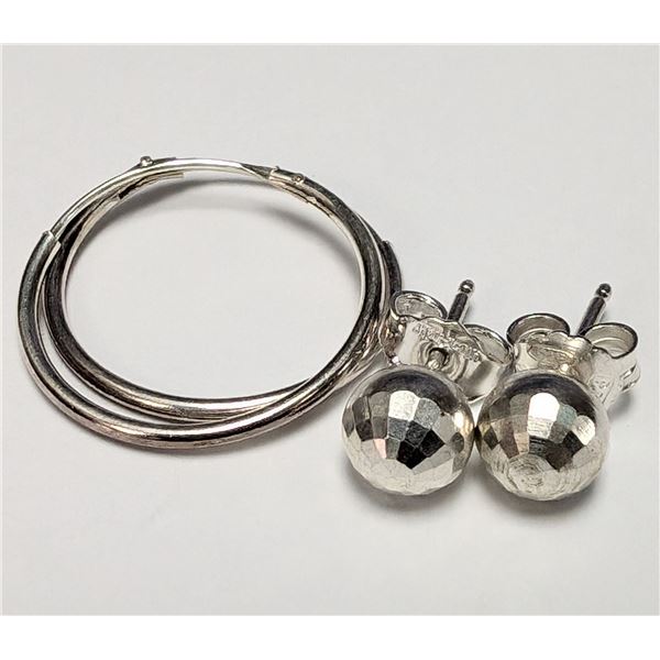 $50,  SILVER 2 PAIRS EARRING, retail value $50