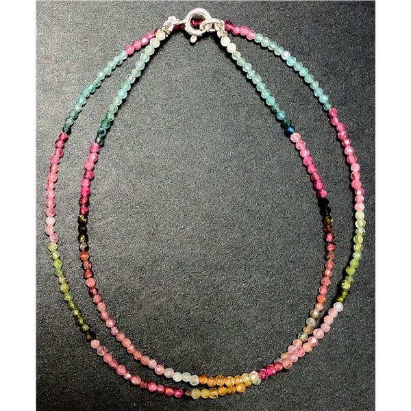 $360, SILVER(2.93g), TOUMALINE NECKLACE 16", retail value $360
