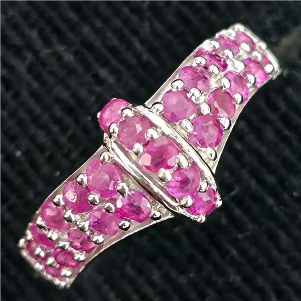 Gold plated Silver Ruby(0.8ct) Ring